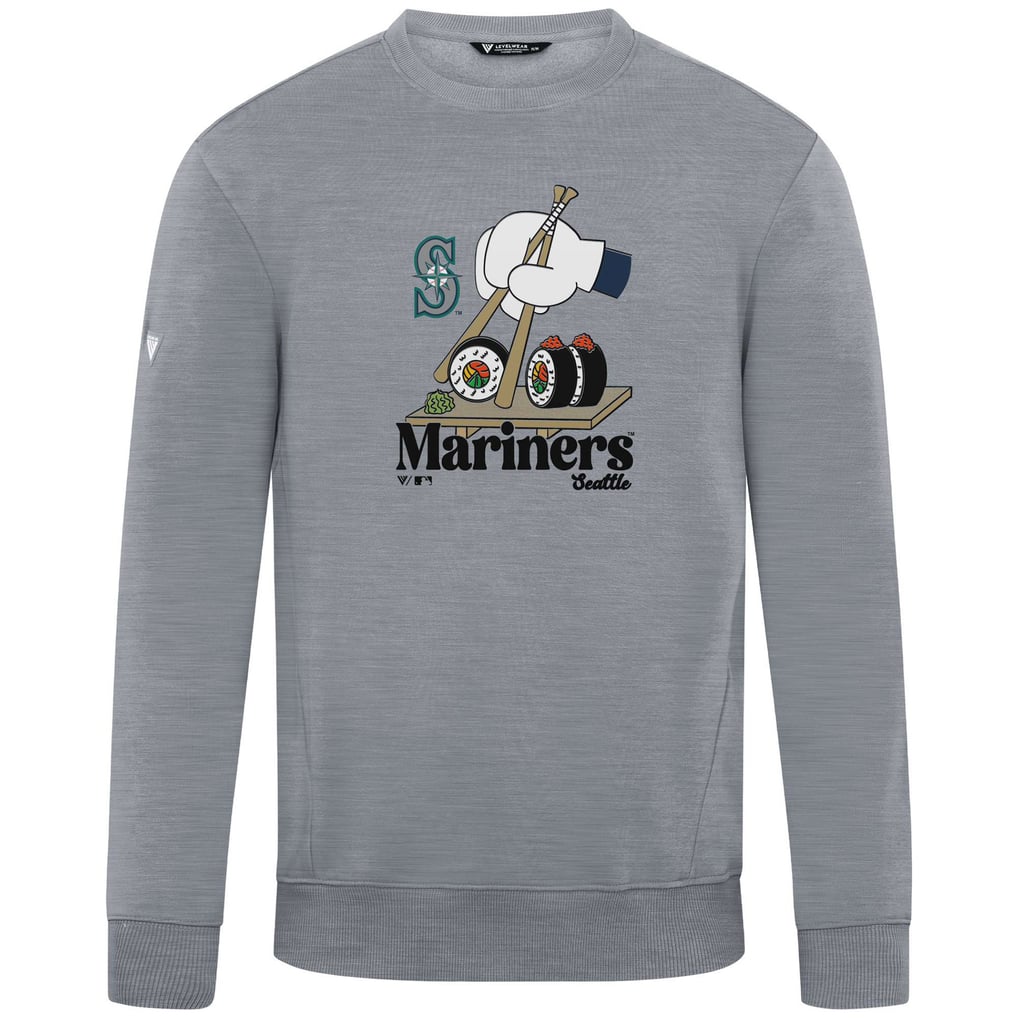  Seattle Mariners Levelwear Zane Ballpark Food Pullover Sweatshirt - Gray